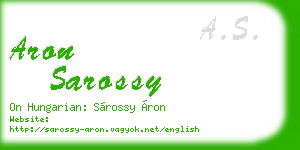 aron sarossy business card